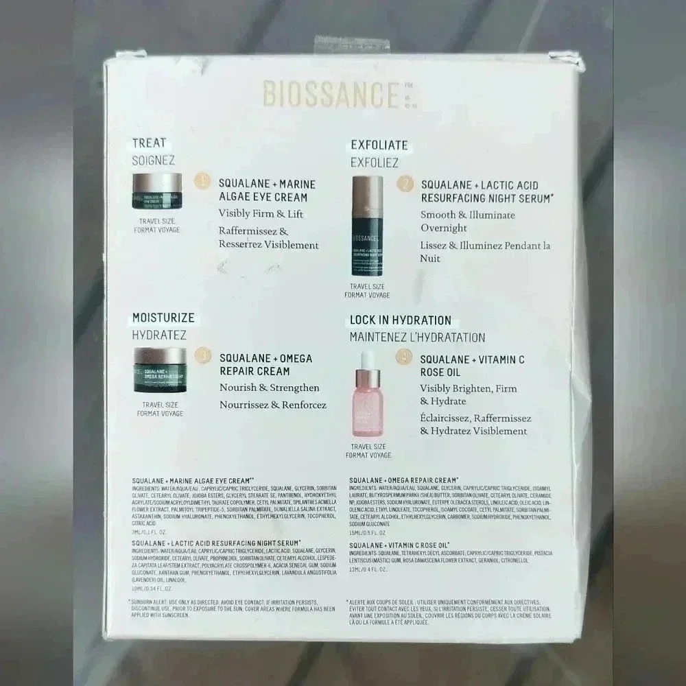 NIB BIOSSANCE Rapid Radiance Skin Care Travel Size Set For Women & Men. - Picture 6 of 6